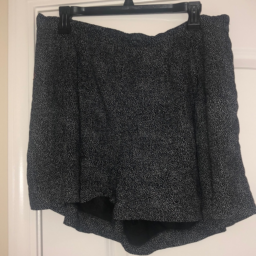 Black and white shorts